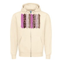 Sandshell pink glitter leopard brushstroke background Zipper Hoodie - RanaPortraitStore