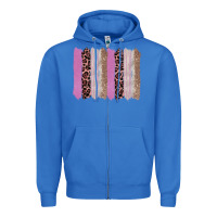 True Royal pink glitter leopard brushstroke background Zipper Hoodie - RanaPortraitStore