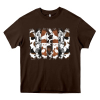 Chocolate Brown cowhide brushstrokes Heavy Core Tee - RanaPortraitStore