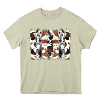 Mossy cowhide brushstrokes Heavy Core Tee - RanaPortraitStore
