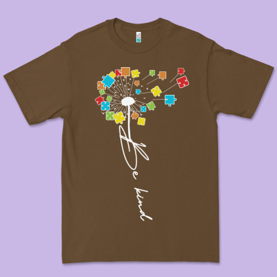 Dandelion Autism Puzzle Be Kind Premium Tee Designed By Cowhidedigitalart