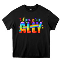 Black Always An Ally Pride LGBTQ Heavy Core Tee - BundleAndBundleShop
