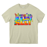 Mossy Always An Ally Pride LGBTQ Heavy Core Tee - BundleAndBundleShop