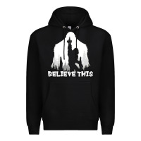 Black bigfoot t  shirt believe this t  shirt Premium Hoodie - linhVisuals