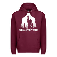 Burgundy bigfoot t  shirt believe this t  shirt Premium Hoodie - linhVisuals