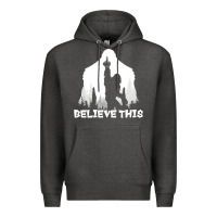 Charcoal Heather bigfoot t  shirt believe this t  shirt Premium Hoodie - linhVisuals