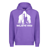 Purple bigfoot t  shirt believe this t  shirt Premium Hoodie - linhVisuals