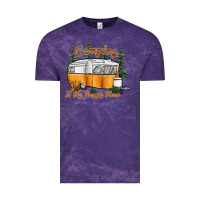 Cloud Purple camping is my happy place Vintage Tee - SublimationCraftShop