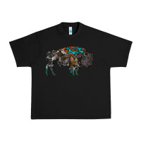 Black cowhide bison Urban Heavy Tee - RanaPortraitStore
