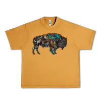 Peanut Butter cowhide bison Urban Heavy Tee - RanaPortraitStore