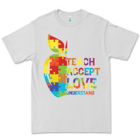 Dove Grey Autism Teach Accept Understand Love Premium Tee - CowhideDigitalArt