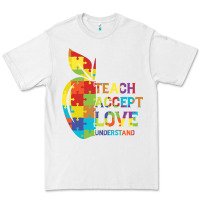 White Autism Teach Accept Understand Love Premium Tee - CowhideDigitalArt