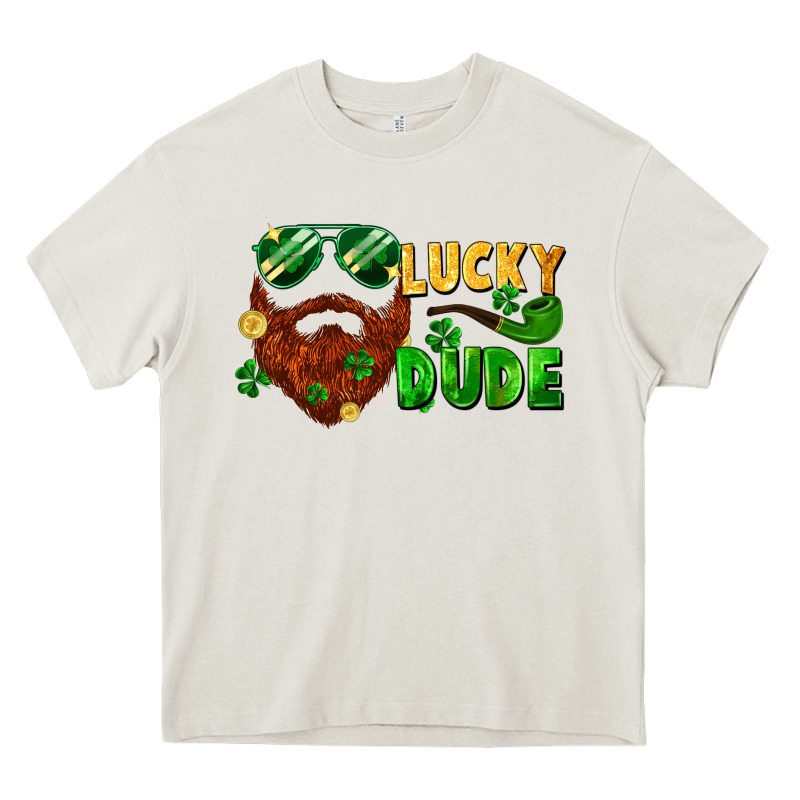Lucky Dude Saint Patrick's Bearded Man Heavy Core Tee by FaDigitalArtStudio | Teevron