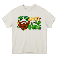 Cream lucky dude saint patrick's bearded man Heavy Core Tee - FaDigitalArtStudio