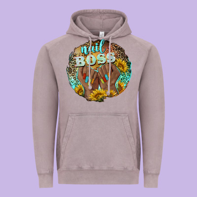 Nail Boss Vintage Hoodie Designed By Barkaloodesign