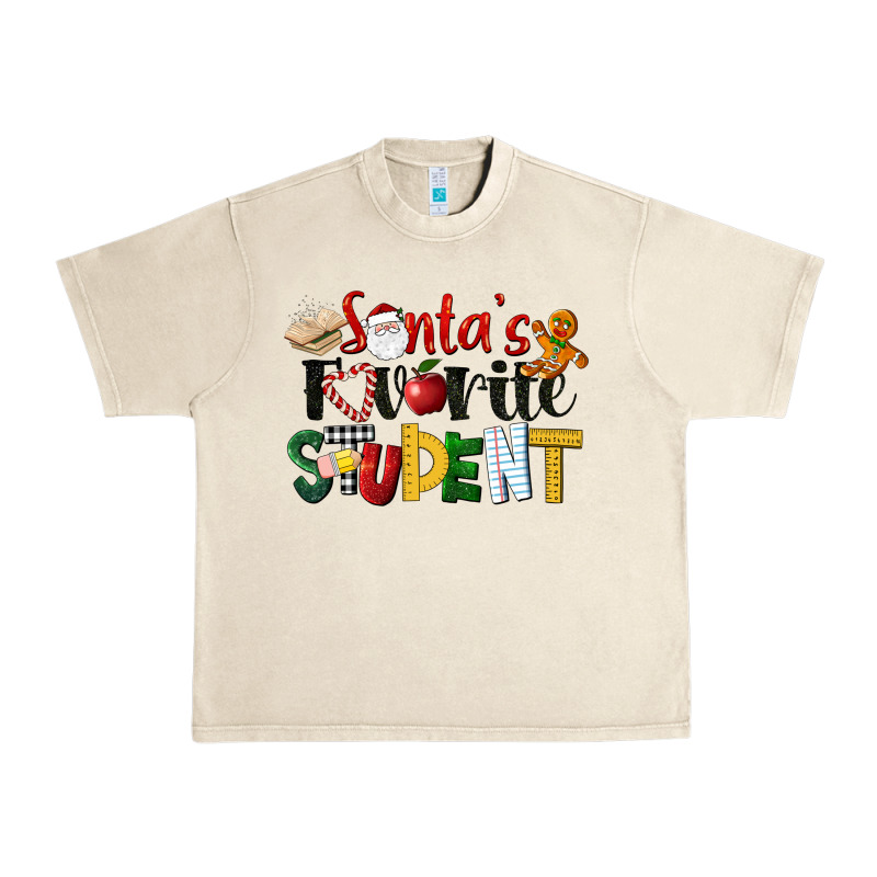 Santa's Favorite Student Christmas Urban Heavy Tee by LillyAllenDesigns | Teevron