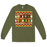Army Green i am black every month Long Sleeve Tee - Artiststas