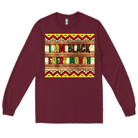 Burgundy i am black every month Long Sleeve Tee - Artiststas