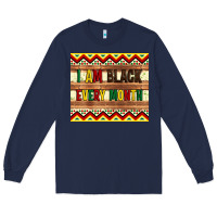 Navy i am black every month Long Sleeve Tee - Artiststas