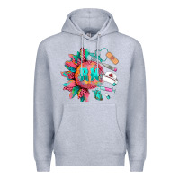 Heather Grey western registered nurse  medical instruments Premium Hoodie - BarkalooDesign