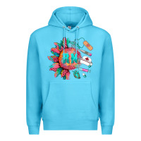 Ocean Blue western registered nurse  medical instruments Premium Hoodie - BarkalooDesign