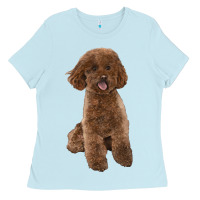Baby Blue Poodles Dog lllustrations Ladies Tee - LillyAllenDesigns