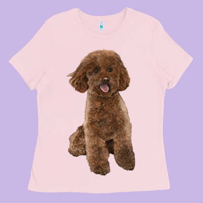 Poodles Dog Lllustrations Ladies Tee Designed By Lillyallendesigns