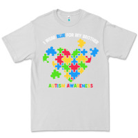 Dove Grey Wear Blue For My Brother Autism Premium Tee - CowhideDigitalArt