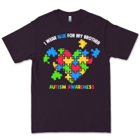 Plum Wear Blue For My Brother Autism Premium Tee - CowhideDigitalArt