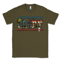 Army Green It's the guts and it's the glory a hundred stripes Classic Tee - FaDigitalArtStudio