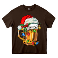 Chocolate Brown christmas beer Heavy Core Tee - FaDigitalArtStudio