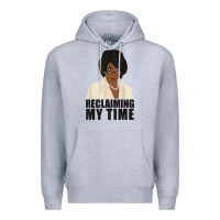 Heather Grey maxine reclaiming my time funny political quote t shirt Premium Hoodie - baoMotion