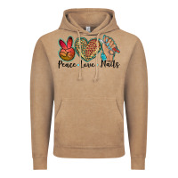 Vintage Coffee peace love nails Vintage Hoodie - BarkalooDesign