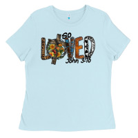Baby Blue so loved jhon 3.16 Ladies Tee - SublimationCraftShop