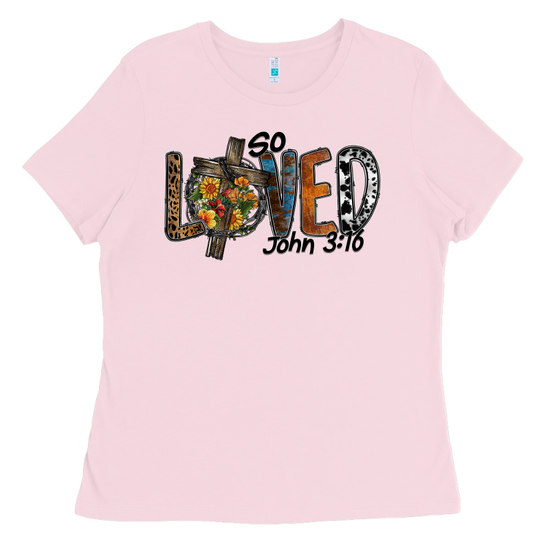 So Loved Jhon 3.16 Ladies Tee by SublimationCraftShop | Teevron