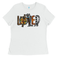 White so loved jhon 3.16 Ladies Tee - SublimationCraftShop