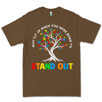Why Fit In Autism Awareness Premium Tee | Teevron