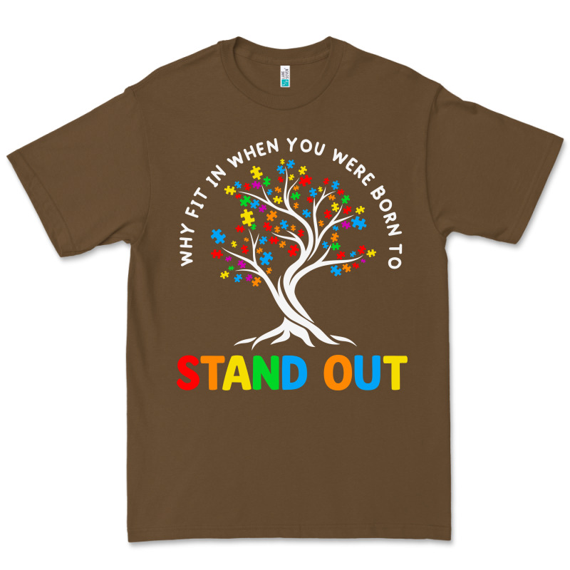 Why Fit In Autism Awareness Premium Tee by CowhideDigitalArt | Teevron