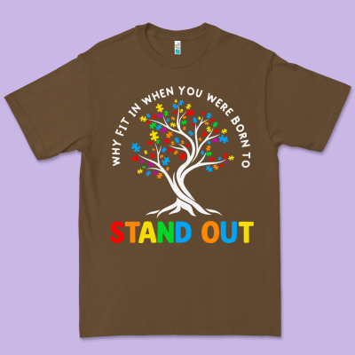 Why Fit In Autism Awareness Premium Tee Designed By Cowhidedigitalart