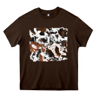 Chocolate Brown cowhide background Heavy Core Tee - RanaPortraitStore