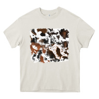 Cream cowhide background Heavy Core Tee - RanaPortraitStore