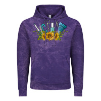 Cloud Purple nail tools with sunflower Vintage Hoodie - BarkalooDesign