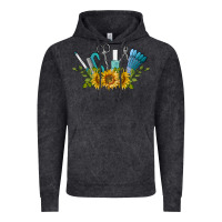 Vintage Black nail tools with sunflower Vintage Hoodie - BarkalooDesign