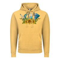 Vintage Mustard nail tools with sunflower Vintage Hoodie - BarkalooDesign