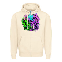 Sandshell Colorful Leopard patch Zipper Hoodie - RanaPortraitStore