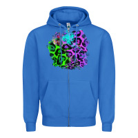True Royal Colorful Leopard patch Zipper Hoodie - RanaPortraitStore