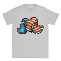 Moon Dust American flag hearts 4th of july Classic Tee - FaDigitalArtStudio