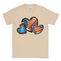 Mushroom American flag hearts 4th of july Classic Tee - FaDigitalArtStudio