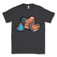 Smoke American flag hearts 4th of july Classic Tee - FaDigitalArtStudio