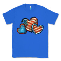 True Royal American flag hearts 4th of july Classic Tee - FaDigitalArtStudio